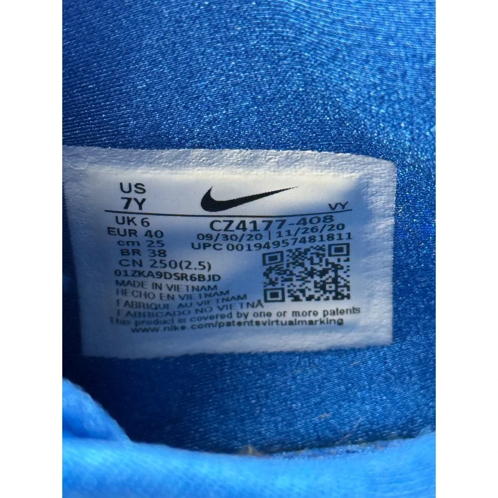 Nike Zoom Freak 2 Signal Blue White Gold GS Basketball Shoes CZ4177-408 Size 7Y